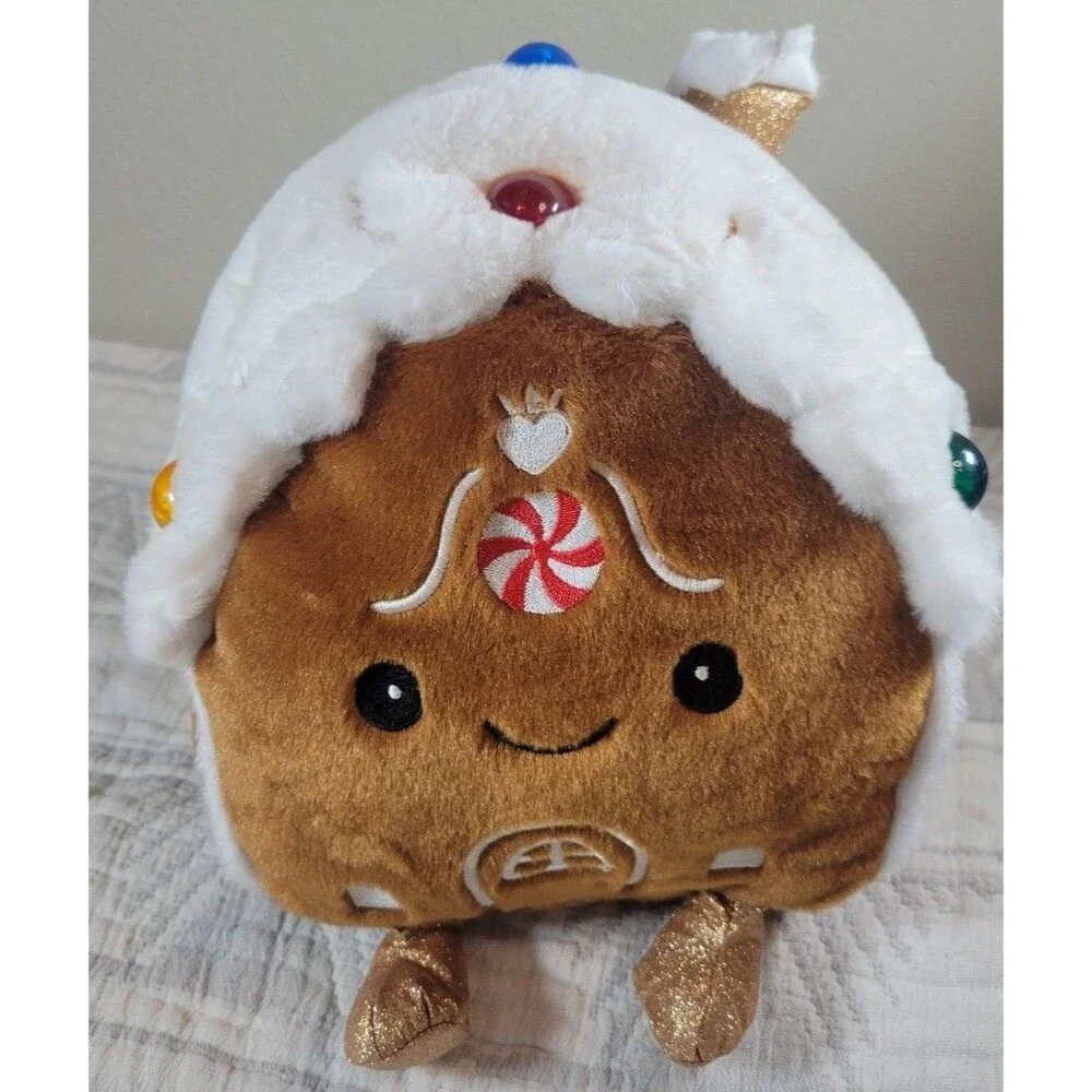 FAO Schwarz Glow Brights Gingerbread House Light-Up Plush‎ Tested Christmas Toy